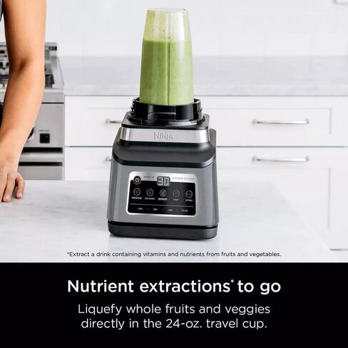 Ninja R-BN803TGT Professional Plus Kitchen Blender System and 8-Cup Food Processor with Auto-iQ, Black - Certified Refurbished in Saudi Arabia