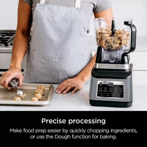 Ninja R-BN803TGT Professional Plus Kitchen Blender System and 8-Cup Food Processor with Auto-iQ, Black - Certified Refurbished in Saudi Arabia