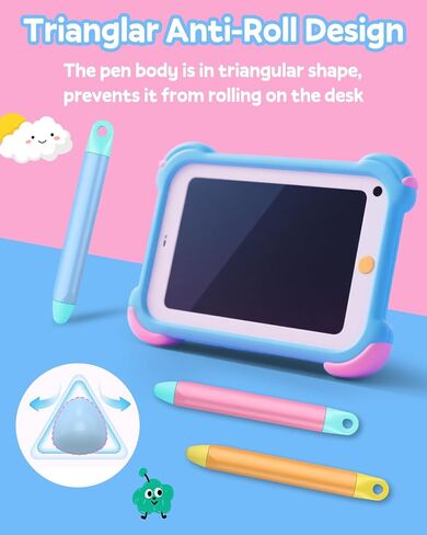 Kid-Friendly Stylus Pen for Touch Screens, 3 Pack Kids Tablet Stylus for iPad, iPhone, Fire Tablet, Fire Kids, Samsung Tablets and All Touch Screen Devices, Safe Stylus Pen for Kids (Only Pens) in Kuwait