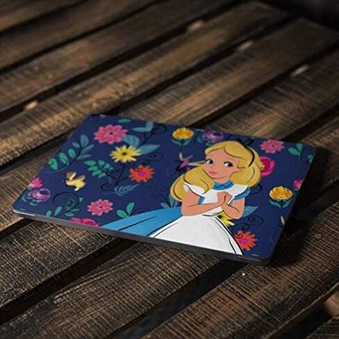Skinit Skinit Laptop Skin متوافق مع MacBook Air 13in Retina (2018-2019) - Disney Alice مرخص رسميًا في تصميم الطباعة الأزهار in Saudi Arabia