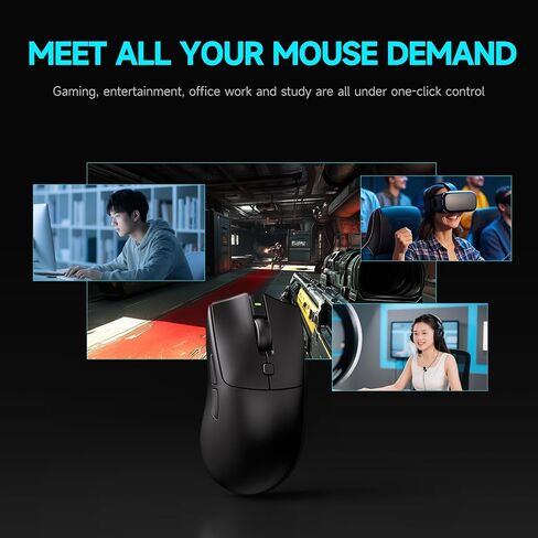 RAWM MH01PRO Wireless 8K Mouse Lightweight Gaming Mouse ، PAW 3950 Sensor Optical ، 30000 DPI ، تصميم swapple الساخن ، بطارية 600 مللي أمبير في الساعة ، والبراعة الإلكترونية وفئران ألعاب FPS ، و 8K Dongle مشمولة in Kuwait