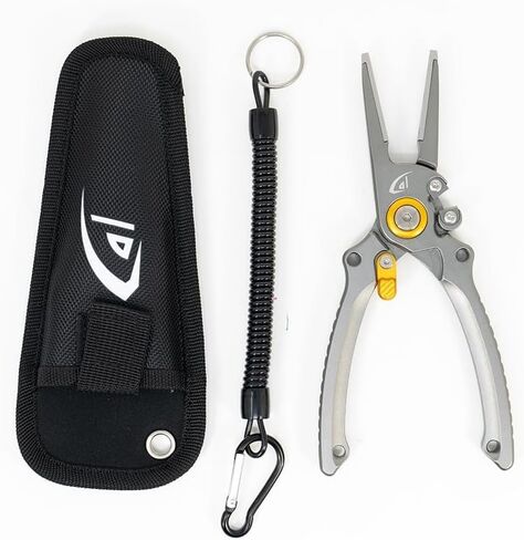 danco 7.5-Inch Aluminum Center Cutter Fishing Pliers with Sheath and Lock | 7.5-Inch Aluminum Center Cutter Fishing Pliers, Tungsten Carbide Cutters, Safety Lock, Sheath, Freshwater and Saltwater Use in Saudi Arabia
