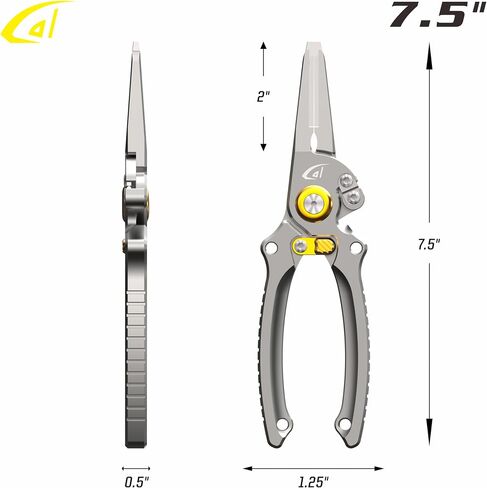 danco 7.5-Inch Aluminum Center Cutter Fishing Pliers with Sheath and Lock | 7.5-Inch Aluminum Center Cutter Fishing Pliers, Tungsten Carbide Cutters, Safety Lock, Sheath, Freshwater and Saltwater Use in Saudi Arabia