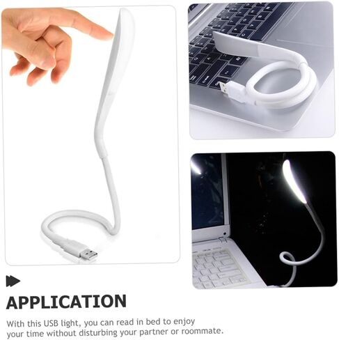 Doitool USB قابلة للضوء مصباح مصباح مصباح القراءة المحمولة للقراءة للمنزل والسفر مرنة لتصميم مرن لجهاز الكمبيوتر المحمول بجانب التخييم في الهواء الطلق مضغوط ضوء الليل in Kuwait