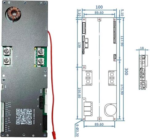 16S 48V LIFEPO4 Battern Helverter 1A 2A التوازن النشط LI-ION 8S 24V 9S 10S 12S 14S 14S 100A 150A 200A RS232 (JK-PB2A16S15P-3.2LCD) in Saudi Arabia
