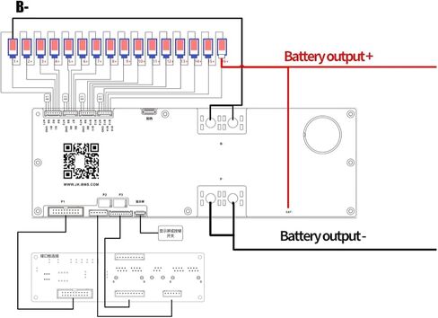 16S 48V LIFEPO4 Battern Helverter 1A 2A التوازن النشط LI-ION 8S 24V 9S 10S 12S 14S 14S 100A 150A 200A RS232 (JK-PB2A16S15P-3.2LCD) in Saudi Arabia