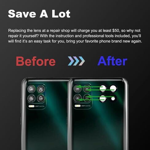 2 حزمة الجزء الخلفي العدسة استبدال جزء متوافق مع Motorola G Stylus 2021 5G XT2131 Series ، يشمل دليل ومجموعة الأدوات in Saudi Arabia