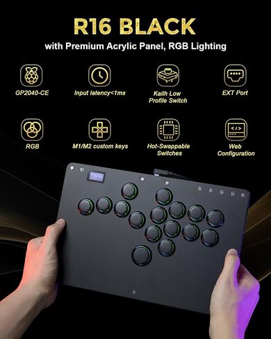 JZW-Shop Haute42 Arcade Stick T13, All-Button Arcade Controller for Switch/PC/PS4/PS3 /Steam Deck, Slim Arcade Fight Stick Game Keyboard with Turbo & Custom RGB, Supports Hot-Swap & SOCD in Kuwait