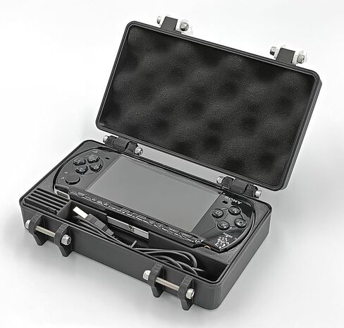 Rugged Protective Carrying Case for PSP 2000 & 3000 - Holds 4 Games, 5 Memory Cards, USB Charging Cable in Saudi Arabia