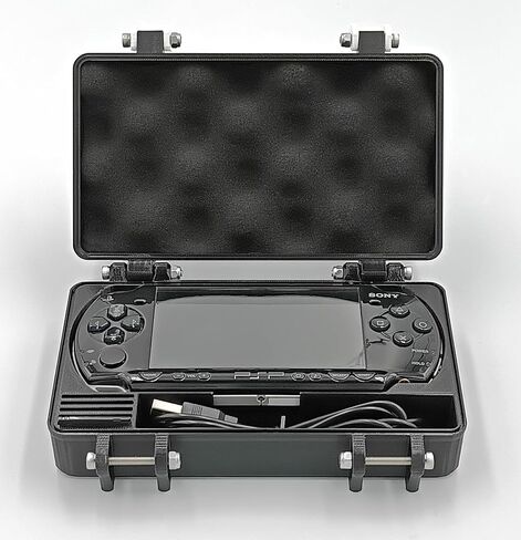 Rugged Protective Carrying Case for PSP 2000 & 3000 - Holds 4 Games, 5 Memory Cards, USB Charging Cable in Saudi Arabia