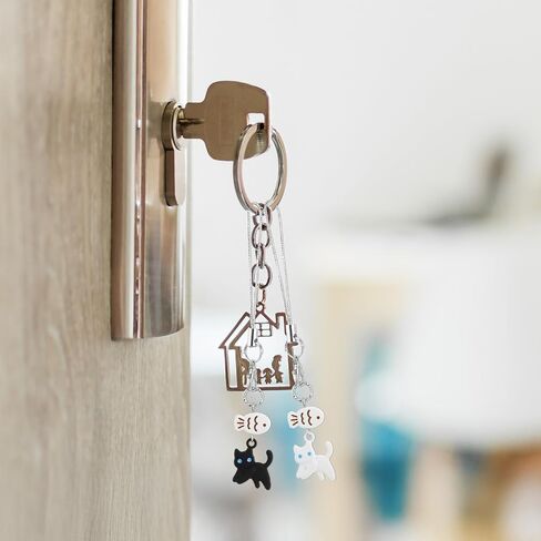 2pcs cat phone Charm لطيف Kawaii Cat Fish Phone Bag Accessories kawaii charms حزام لطيف معلق القطط y2k سحر الهواتف المحمولة لحقائب الظهر محفظة مفاتيح القلادة القلادة ديكور (أسود+أبيض) in Saudi Arabia