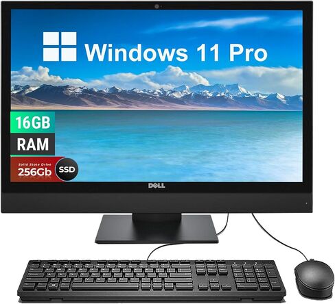 Dell Optiplex 3050 All-in-One Desktop Computer, 19.5" HD(1600 x 900) Computer, Windows 11 Pro All One, Core i5-7500 3.4GHz, 16GB RAM, 256GB SSD, Keyboard and Mouse, USB WiFi+ Bluetooth, CAM (Renewed) in Saudi Arabia