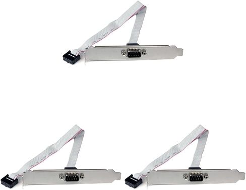 Startech.com 16in (40 سم) 9 PIN Serial Male to 10 Pin Motherboard Sloter Plate - محول المنفذ التسلسلي للوحة الأم (plate9m16) ، رمادي (حزمة 3) in Saudi Arabia