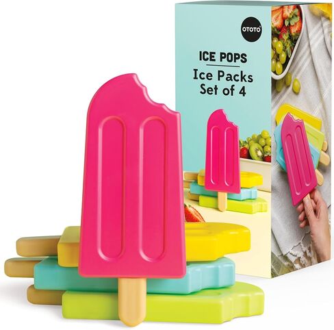 OTOTO NEW - ICE POPS Popsicle Ice Packs for Jund Joxes - Higds Funny ، إكسسوارات المطبخ اللطيفة ، أدوات المطبخ الباردة ، هدايا المطبخ في الفيل الأبيض ، حزم ثلج قابلة لإعادة الاستخدام لحزم البرد الباردة in Kuwait