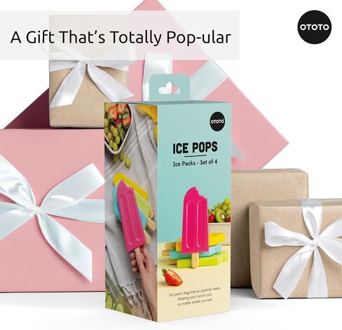 OTOTO NEW - ICE POPS Popsicle Ice Packs for Jund Joxes - Higds Funny ، إكسسوارات المطبخ اللطيفة ، أدوات المطبخ الباردة ، هدايا المطبخ في الفيل الأبيض ، حزم ثلج قابلة لإعادة الاستخدام لحزم البرد الباردة in Kuwait