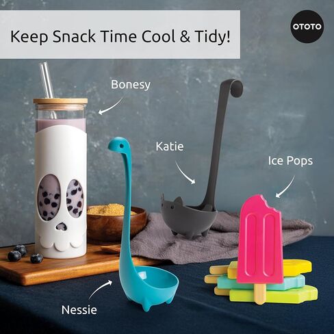 OTOTO NEW - ICE POPS Popsicle Ice Packs for Jund Joxes - Higds Funny ، إكسسوارات المطبخ اللطيفة ، أدوات المطبخ الباردة ، هدايا المطبخ في الفيل الأبيض ، حزم ثلج قابلة لإعادة الاستخدام لحزم البرد الباردة in Kuwait