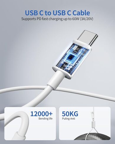for iPhone 16/15 Pro Charger Fast Charging, 2-Pack 35W USB C Super Fast Wall Charger Block with 2Pack 10FT Long Type C Cable for iPhone 16/15 Pro Max/Plus/16e, iPad Pro/Air/Mini, MacBook Air in Kuwait