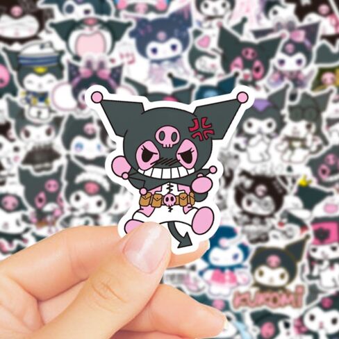 50pcs Kawaii Hello Kitty ملصقات الرسوم المتحركة الأنيمي للمياه زجاجة ماء الكمبيوتر كمبيوتر الهاتف حالة الأمتعة محمول التزلج على الجليد هدايا للأطفال المراهقين البالغين in Kuwait