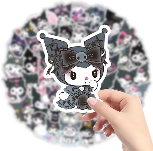 50pcs Kawaii Hello Kitty ملصقات الرسوم المتحركة الأنيمي للمياه زجاجة ماء الكمبيوتر كمبيوتر الهاتف حالة الأمتعة محمول التزلج على الجليد هدايا للأطفال المراهقين البالغين in Kuwait