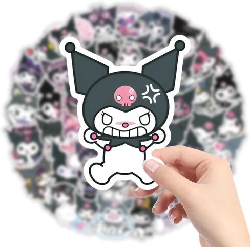 50pcs Kawaii Hello Kitty ملصقات الرسوم المتحركة الأنيمي للمياه زجاجة ماء الكمبيوتر كمبيوتر الهاتف حالة الأمتعة محمول التزلج على الجليد هدايا للأطفال المراهقين البالغين in Kuwait