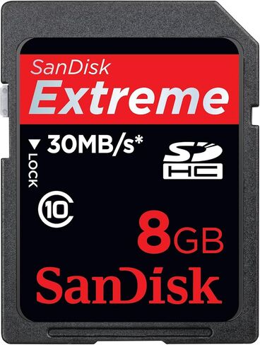 Sandisk 8GB Extreme SDHC CARD CLASS 10 (SDSDX3-008G-A31) in Saudi Arabia