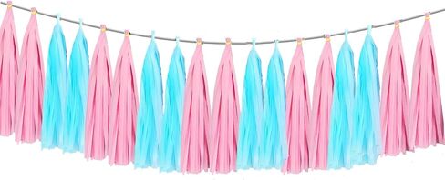 Shiny Tassel Garland Tissue Paper Tassel Banner,Table Decor,Tassels Party Decorations Supplies for Wedding,Birthday,Bridal/Baby Shower,DIY Kits,Pack of 20 - (Green/Beige/Gold/Khaki) in Kuwait