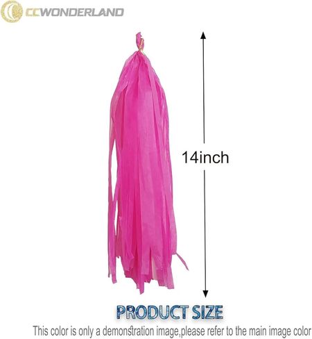 Shiny Tassel Garland Tissue Paper Tassel Banner,Table Decor,Tassels Party Decorations Supplies for Wedding,Birthday,Bridal/Baby Shower,DIY Kits,Pack of 20 - (Green/Beige/Gold/Khaki) in Kuwait