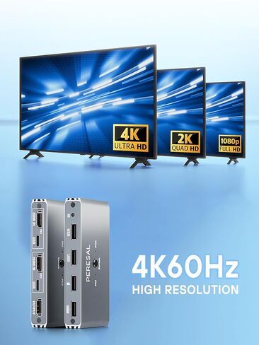 USB 3.0 KVM Switch ، KVM Switch 1 Switors 2 Computers ، Switch HDMI ، 4K@60Hz KVM Switchs for 2 Carching 1 Montern in Kuwait