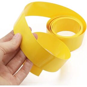 1M Yellow PVC Heat Shrink Tube Pack Film, for Heat Shrinkable Cable Protector Case(Width 103mm Dia 66mm) in Kuwait