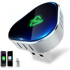 2 في 1 محول Mini Wireless Carplay ، متوافق مع Apple iPhone iOS 10+ Android 11+ ، Plug & Play ، تصميم مضغوط لـ iPhone & Android مع منفذ USB-A/Type-C in Kuwait