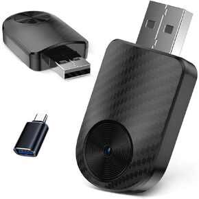 2-in-1 Apple Carplay & Android Auto Wireless Adapter-2025 Mini Dongle مع USB-C ، فإن المكونات والتشغيل بسلاسة يحول المصنع السلكية إلى اللاسلكي ، لا يوجد أي تأخير للسيارات 2016+ in Kuwait