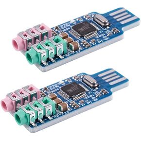 2PCS برنامج تشغيل الصوت USB مجاني CM108 USB Sound Card Chip Blue ، 500203734 in Kuwait