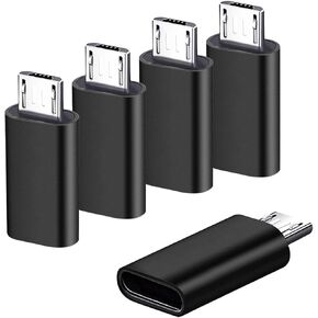 USB C إلى MICRO USB Adapter 5Pack ، Type C Female to Micro USB Male Male Convert Connection Charge ومزامنة البيانات المتوافقة مع Samsung Galaxy S7 S7 Edge و Nexus 5 6 والمزيد من أجهزة USB Micro in Kuwait