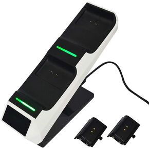 Sara -u Dual Dock Charging Station Station Charger Charger Charger Dual Charging Dock Station متوافقة مع شحن - in Kuwait