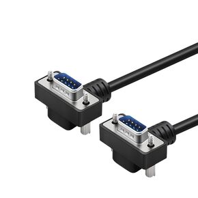 عام DB9 RS232 كابل المنفذ التسلسلي لأسفل الزاوية اليمنى 9 دبوس RS232 كابل اتصال منفذ COM (90 درجة مطلي بالنيكل - ذكر لذكور ، 3 أمتار) in Kuwait