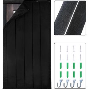 TroyStudio Thick Door Soundproofing Blanket, 37.5 x 86.6 x 0.8 inches Heavy Window Sound Barrier Sheet, Bedroom Acoustic Dampening Curtain Divider, Wall Noise Blocker for Music Home Recording Studio M in Kuwait