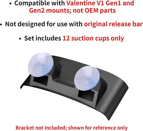 12-Pack Replacement Suction Cups for Valentine One V1 Gen1/Gen2 Windshield Mounts – Bracket Not Included in Saudi Arabia