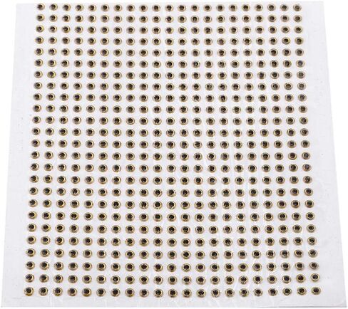 500pcs عيون ثلاثية الأبعاد إغراء الصيد للطعنات الإغراء DIY صنع 3 مم 4 مم 5 مم من السمكة السمكة العين الاصطناعية عيون مزيفة السمكة العين (الذهب 4 ملم) in Saudi Arabia