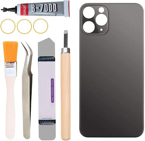 Back Covers Glass Replacement Compatible with iPhone 11 Pro Max 6.5 inches All Carriers with Professional Tool Set (Gray) in Kuwait