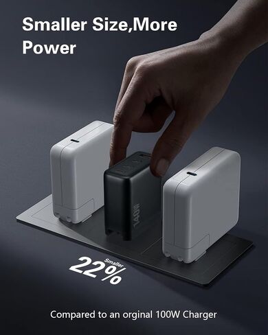 140W USB C Charger, 4-Port Foldable Compact Fast Laptop Charger Power Adapter, Advanced GaN Wall Charger, Compatible for MacBook Pro/Air, iPad Pro, iPhone 16, Galaxy S25, Steam Deck, and More (White) in Saudi Arabia