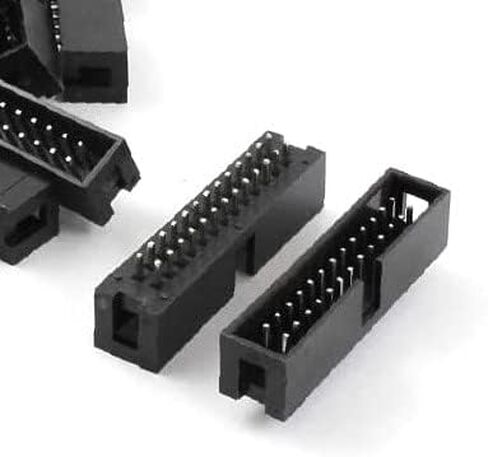 موصلات Pro 50 حزمة 10P 2.54 مم 0.1 بوصة DC3 PCB ذكر دبوس رؤوس 2x5 صفوف مزدوجة 10P ذكر إلى ذكر PCB DIP مستقيم، صفوف مزدوجة من لوحة الكمبيوتر من خلال شريط اللوحة (2x5-10P-50PK) in Saudi Arabia
