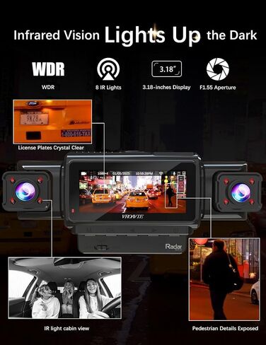 4 قناة 360 عرض Dash Cam الأمامي والخلف داخل الكاميرا للسيارات ، وضع وقوف السيارات Radar 24H ملليمتر ، و WIFI على نطاق واسع ، GPS ، الرؤية الليلية ، شاشة 3.18 بوصة ، 170 زاوية واسعة ، WDR ، بطاقة 128G in Kuwait