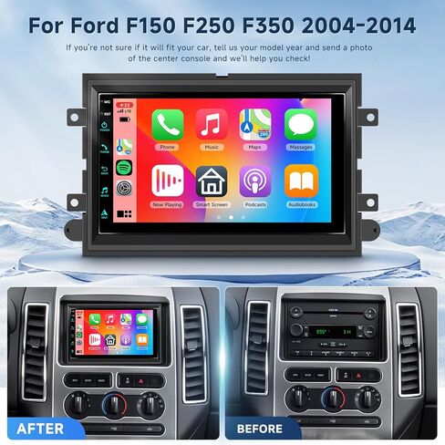 4 CORE+64G Android 13 Car Radio Stereo for Ford F150 F250 F350 2004-2014 ، 7 incs stereo car stereo carplay Andriod Auto ، Bluetooth ، GPS ، SWC ، WiFi ، FM ، HD Camera Backup Camera in Saudi Arabia