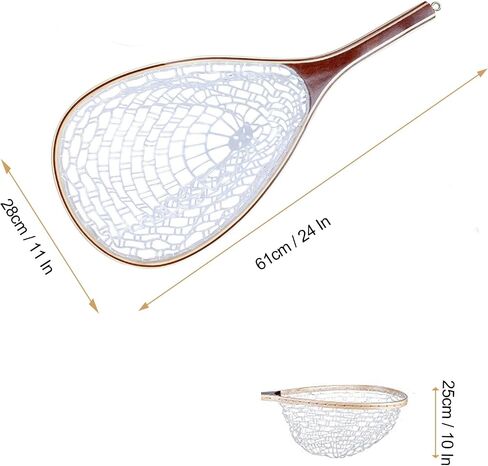 Wooden Fishing Nets - Rubber Fishingnets, Fly Fishing Dipnets, Fishing Nets with Handles in Kuwait