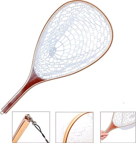 Wooden Fishing Nets - Rubber Fishingnets, Fly Fishing Dipnets, Fishing Nets with Handles in Kuwait