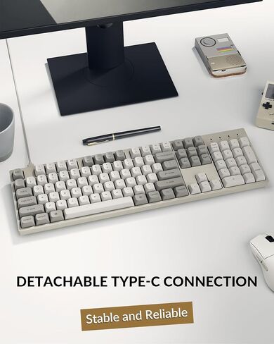 Keychron C2 Pro Wired Mechanical Keyboard with 8K Hz Polling Rate, Full Size Custom RGB Backlit Hot-Swappable, Non-Shine Through PBT Keycaps Compatible with Mac Windows Linux in Saudi Arabia
