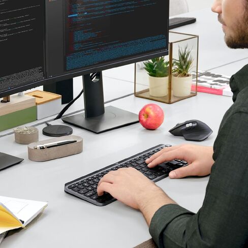 Logitech MX Keys for Business Wireless Illuminated Keyboard - Graphite | Quiet Perfect-Stroke keys, Multi-Device & Multi-OS, globally certified, Windows/Mac/Chrome/Linux, Logi Bolt technology, USB-C in Saudi Arabia