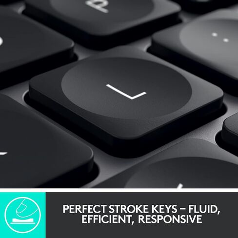 Logitech MX Keys for Business Wireless Illuminated Keyboard - Graphite | Quiet Perfect-Stroke keys, Multi-Device & Multi-OS, globally certified, Windows/Mac/Chrome/Linux, Logi Bolt technology, USB-C in Saudi Arabia