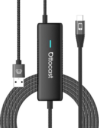 Ottocast Mirror Touch ، 3 في 1 شاشة متطابقة محول للسيارة مع محول Carplay اللاسلكي ، Wach Video على شاشة السيارة من هاتف iPhone 15+ و Android مع DP ، لسيارات CarPlay السلكية OEM (2016+) in Kuwait
