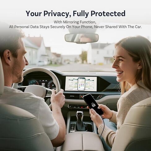 Ottocast Mirror Touch ، 3 في 1 شاشة متطابقة محول للسيارة مع محول Carplay اللاسلكي ، Wach Video على شاشة السيارة من هاتف iPhone 15+ و Android مع DP ، لسيارات CarPlay السلكية OEM (2016+) in Kuwait